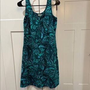 Athleta Teal Swirl Mini Dress